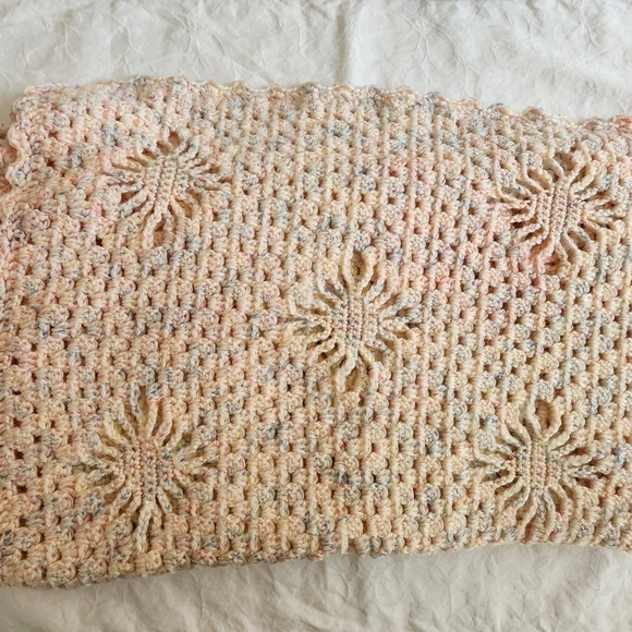 Pastel Crochet Throw Blanket - Picture 6 of 6